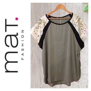 🆕 Plus Sized Top - Gorgeous Sequin Shoulder - Fits Size 16-18 🌸🌼🌸